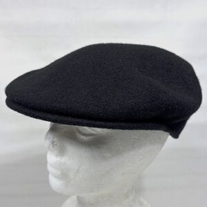 NWT/NEW Men’s Kangol 504 Classic Black Flat Cap 100% Pure New Wool